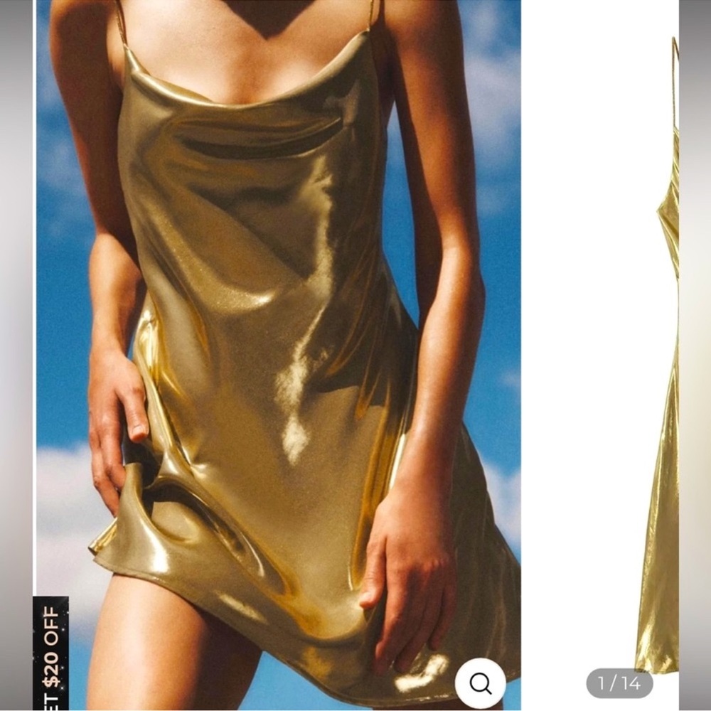 Gold Satin Chemise